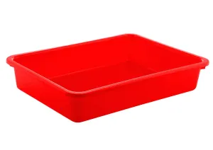 Kuber Industries Plastic Small Size Stationary Office Tray, File Tray, Document Tray, Paper Tray A4 Documents/Papers/Letters/Folders Holder Desk (Red)-Ctktc042799, Countertop, Tiered Shelf