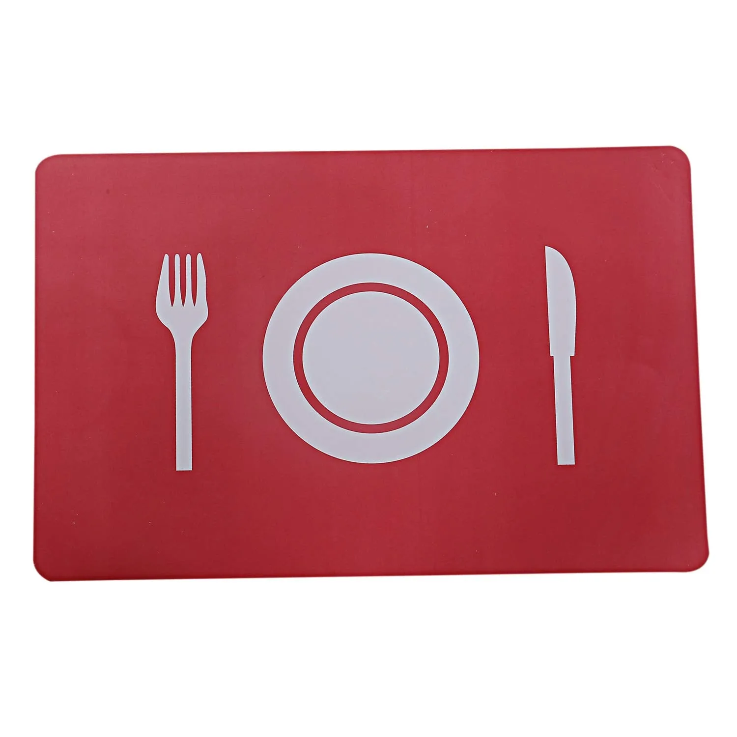 Kuber Industries Plate Design PVC 6 Pieces Fridge Mats (Red) - CTKTC21864