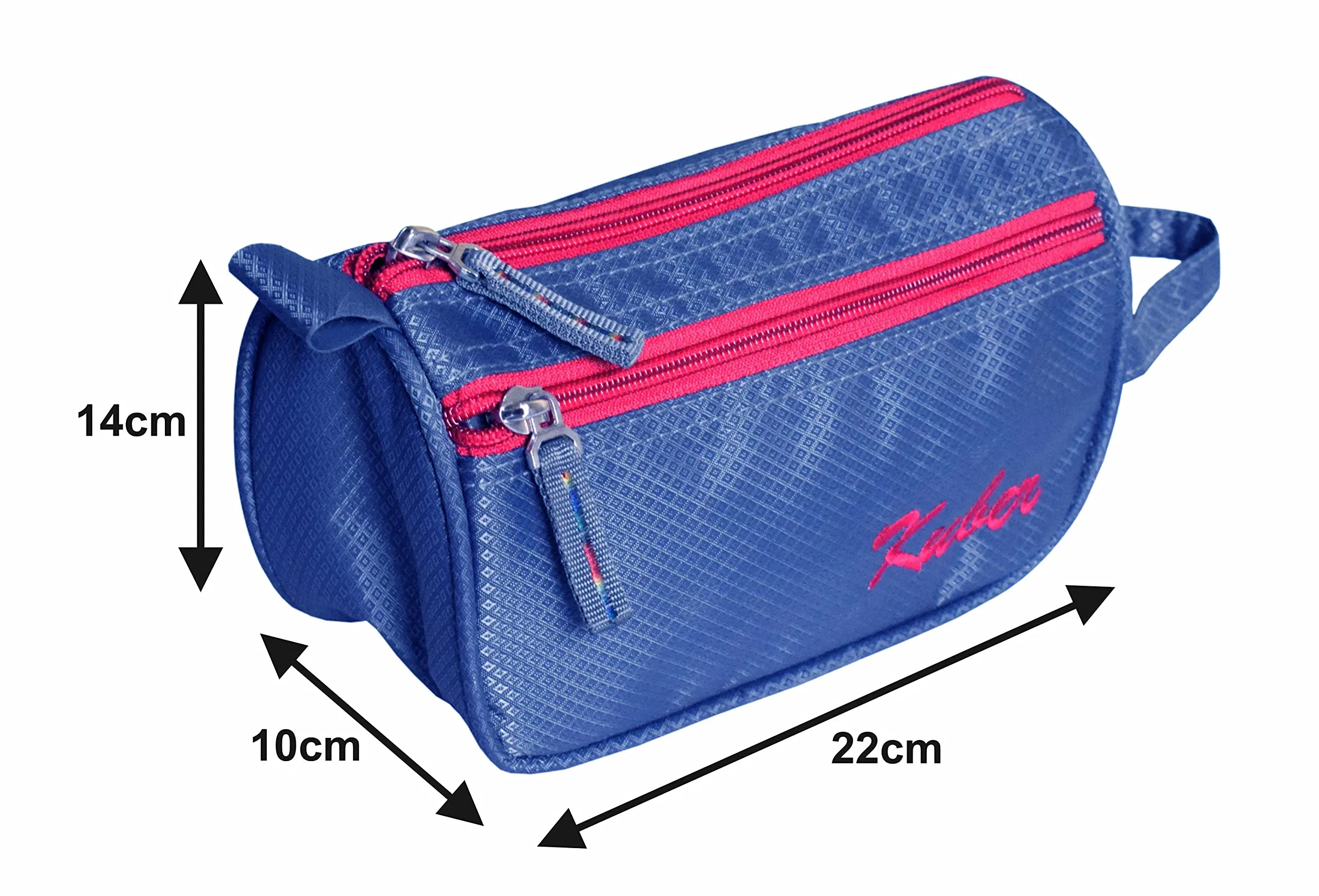 Kuber Industries Portable Lightweight Rexien Travel Toiletry Bag Shaving Kit with Carrying Strap (Blue)