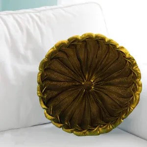 Kuber Industries Round Shape Silk Cushion - 11.02"x11.02", Multicolour