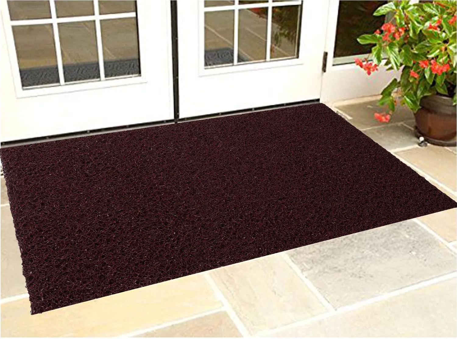 Kuber Industries Rubber Anti Slip 1 Piece Large Size Floor/Door Mat 2x4 Feet (Maroon) - CTKTC039982