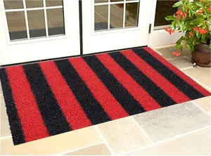 Kuber Industries Rubber Anti Slip 1 Piece Large Size Floor/Door Mat 2x4 Feet (Red & Black) - CTKTC039983