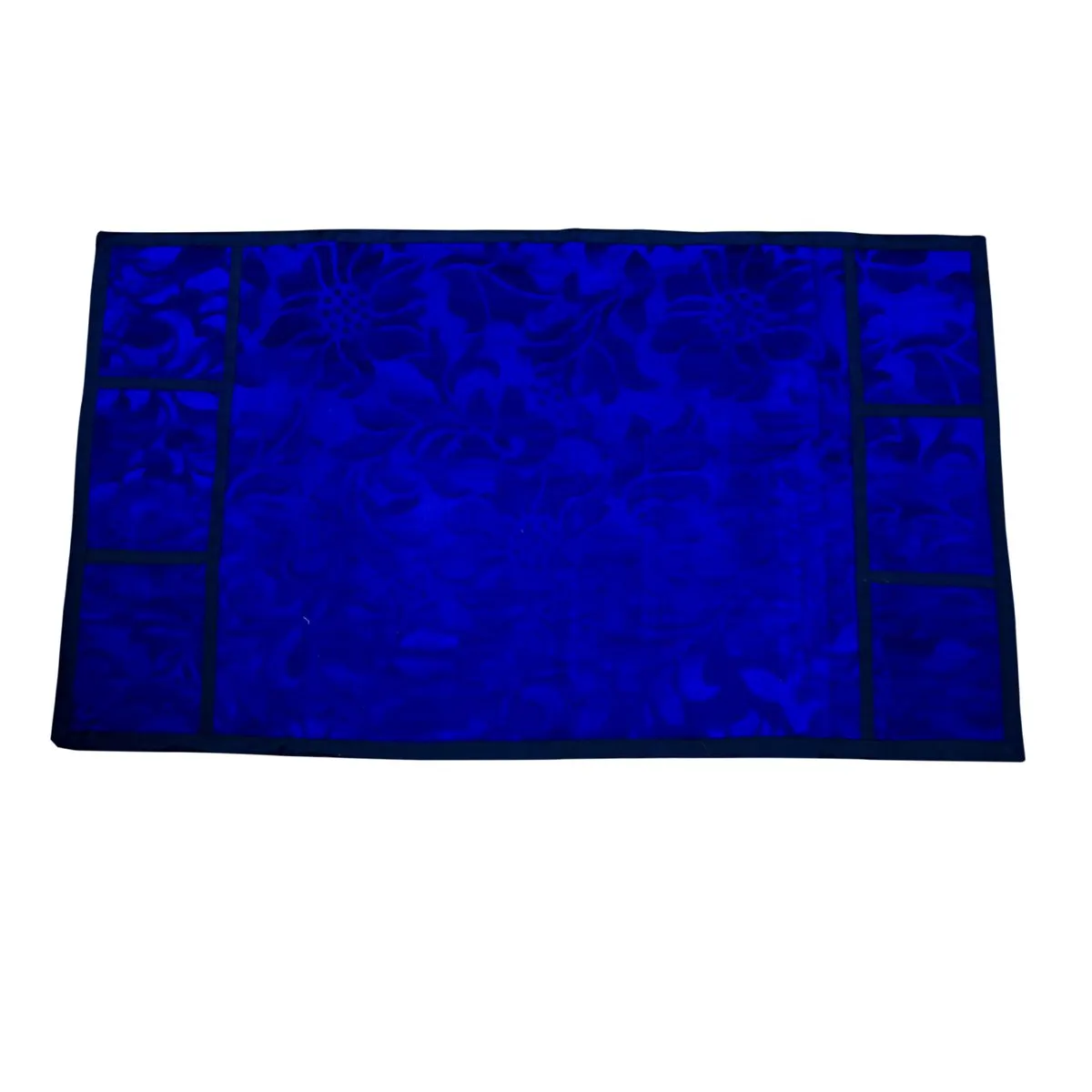 Kuber Industries Self Design Velvet Fridge/Refrigerator Top Cover (Blue)-CTKTC32715