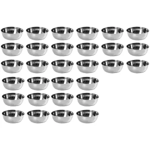 Kuber Industries Stainless Steel Bowl Kitchen Set | Durable & Wobble Free Base | Rust Proof, Easy to Clean & Store | Essential Indian Dinnerware & Crockery | Steel Bowl Set of 6 (Pack of 4)