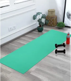 Kuber Industries Yoga Mat | Eva Foam Workout Mat | Anti-Skid Exercise Mat | Gym Yoga Mat | Yoga Mat for Women | Yoga Mat for Men | 4 MM | Green