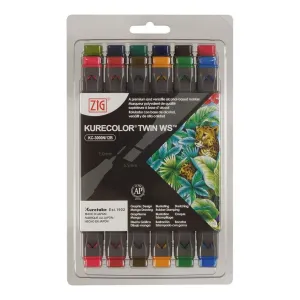 Kurecolor ZIG Twin WS Marker Set 12 pack - Deep Colours*