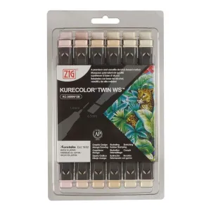 Kurecolor ZIG Twin WS Marker Set 12 pack - Flesh & Neutral Colors*