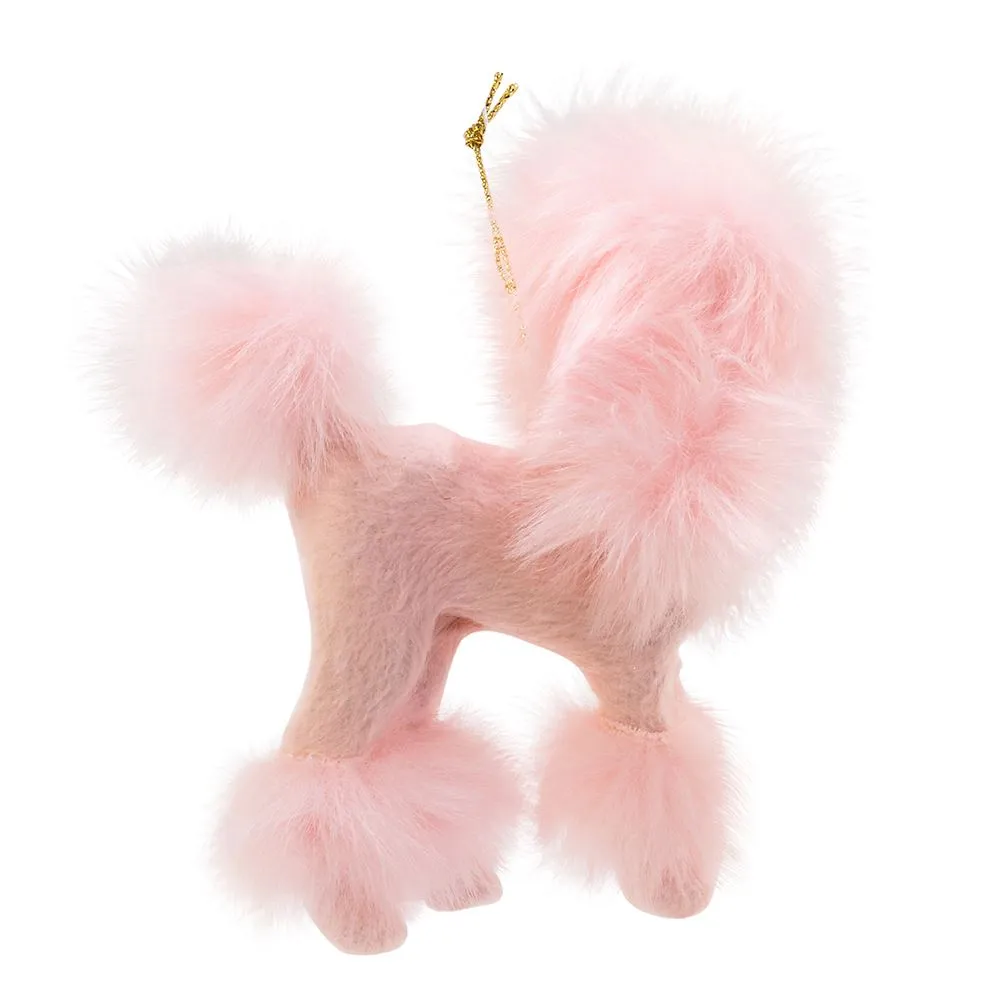 Kurt Adler Plush Pink Poodle Ornament,