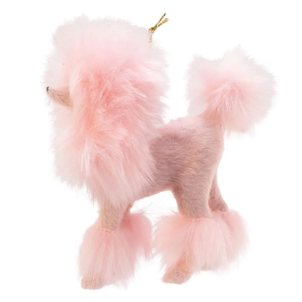 Kurt Adler Plush Pink Poodle Ornament,