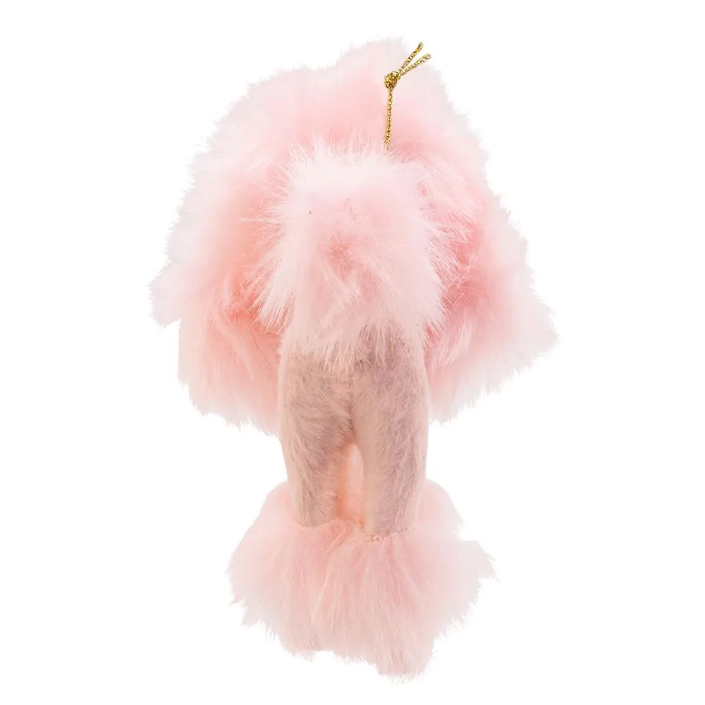 Kurt Adler Plush Pink Poodle Ornament,