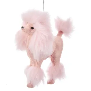 Kurt Adler Plush Pink Poodle Ornament,