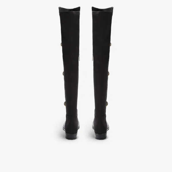 Kurt Geiger London Shoreditch Leather Eagle Knee High Boots, Black