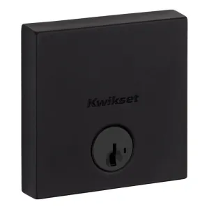 Kwikset Downtown Matte Black Zinc Single Cylinder Smart Key Deadbolt