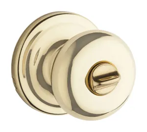 Kwikset Juno Polished Brass Privacy Lockset 1.75 in.