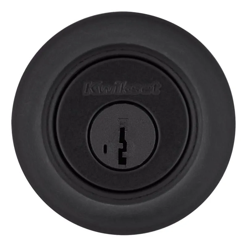 Kwikset Matte Black SmartKey Deadbolt 2-3/4 in.