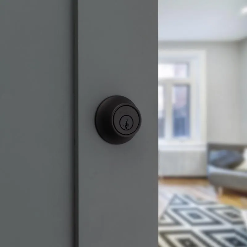 Kwikset Matte Black SmartKey Deadbolt 2-3/4 in.