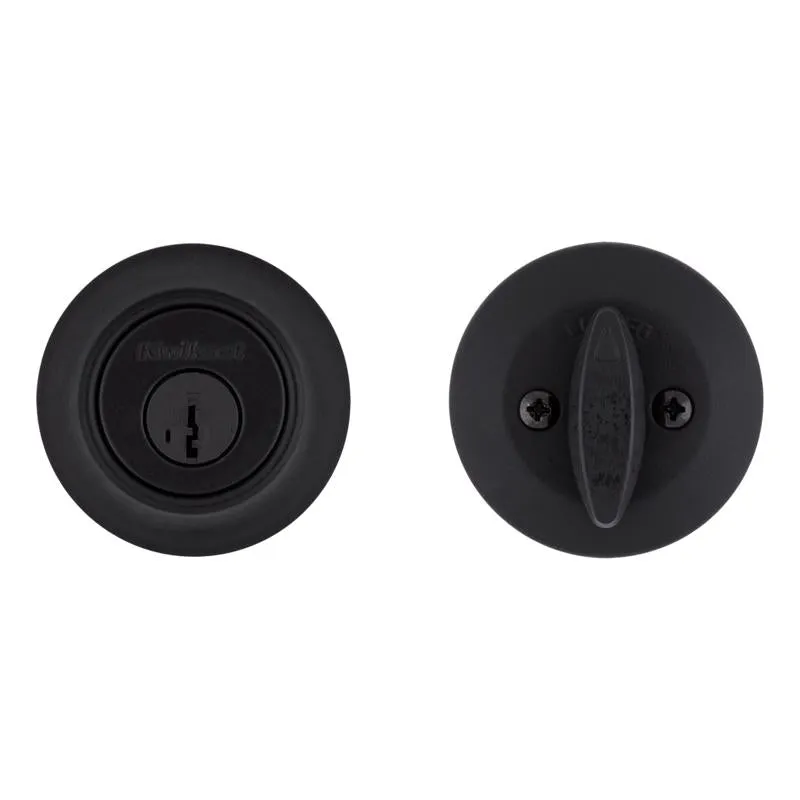 Kwikset Matte Black SmartKey Deadbolt 2-3/4 in.