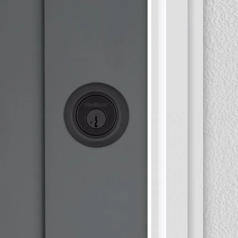 Kwikset Matte Black SmartKey Deadbolt 2-3/4 in.