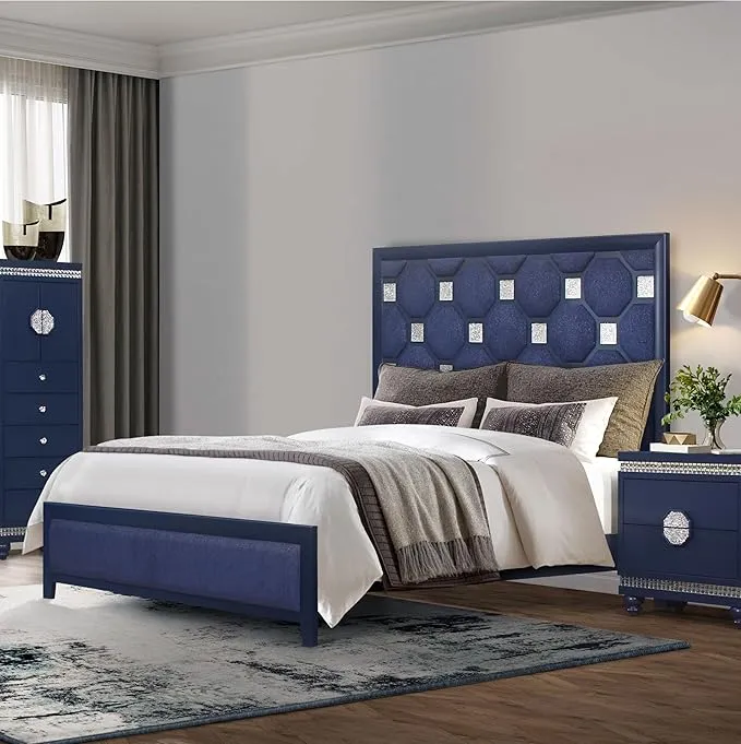 Kylie Blue Queen Bedroom Set