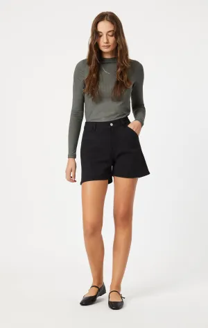 KYLIE SHORTS IN BLACK LUXE TWILL