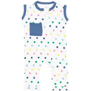 Kyte Baby - Print Zippered Romper In Spring Polka Dots