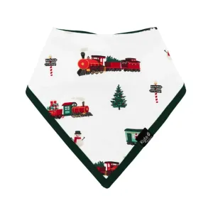 Kyte Baby Printed Bib in Holiday Train