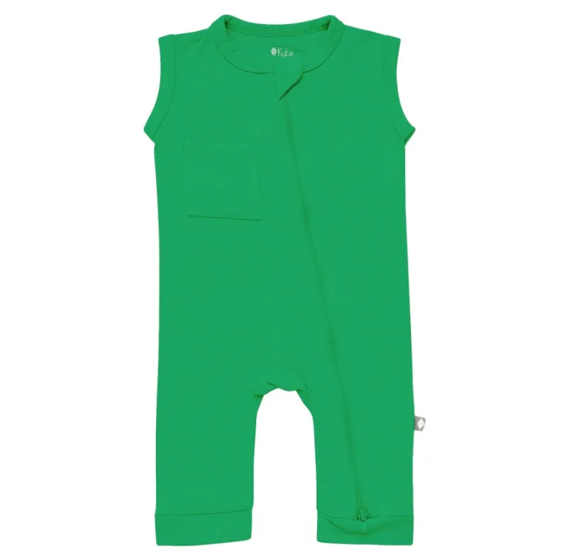 Kyte Baby - Zipper Sleeveless Romper In Fern