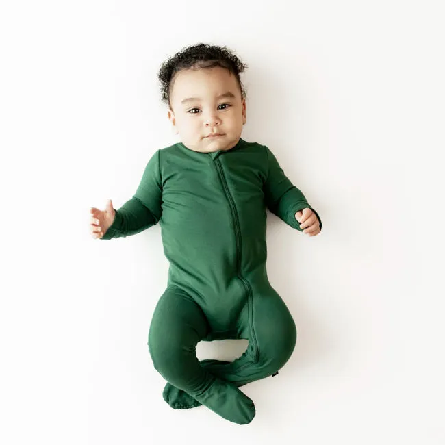 Kyte Baby Zippered Footie in Evergreen