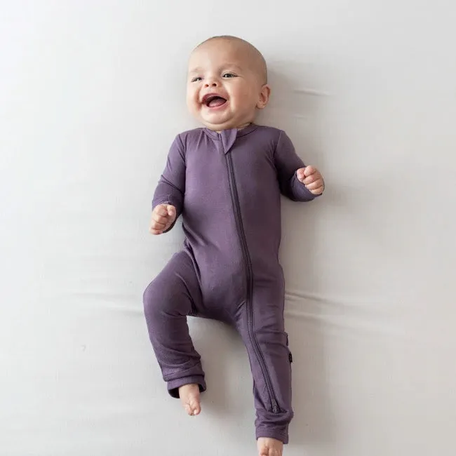 Kyte Baby Zippered Romper in Currant