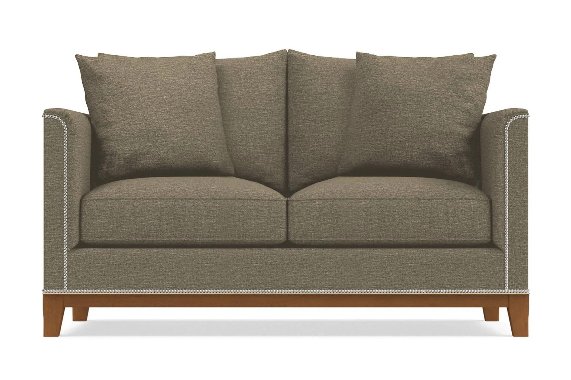 La Brea Apartment Size Sleeper Sofa Bed :: Leg Finish: Pecan / Sleeper Option: Deluxe Innerspring Mattress