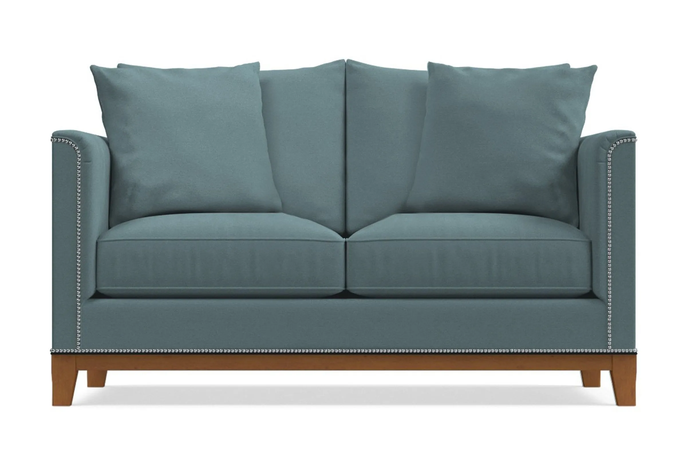 La Brea Apartment Size Sleeper Sofa Bed :: Leg Finish: Pecan / Sleeper Option: Deluxe Innerspring Mattress