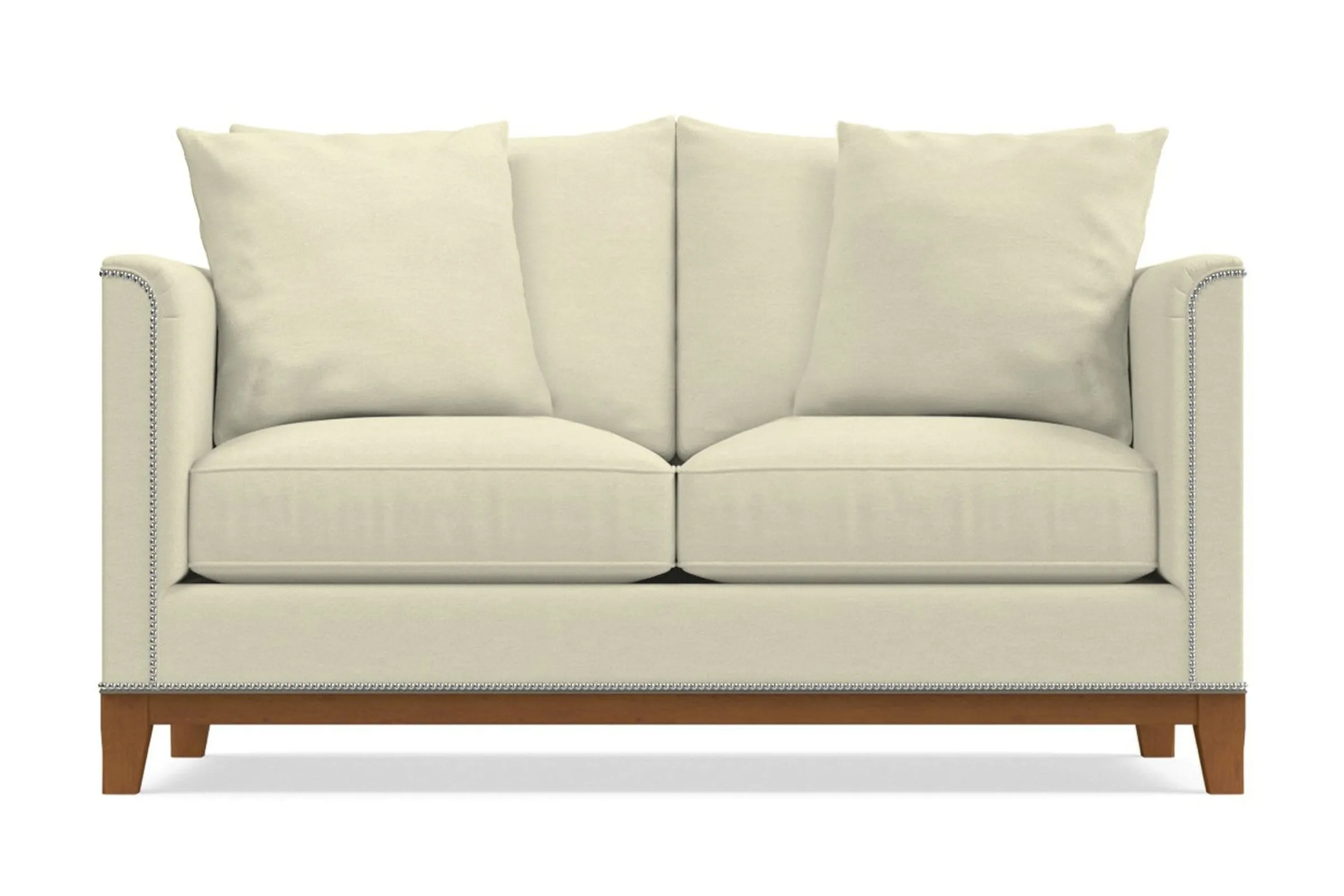 La Brea Apartment Size Sleeper Sofa Bed :: Leg Finish: Pecan / Sleeper Option: Deluxe Innerspring Mattress