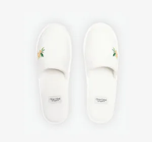 LA Capsule Terry Cloth Slippers | Alpine White