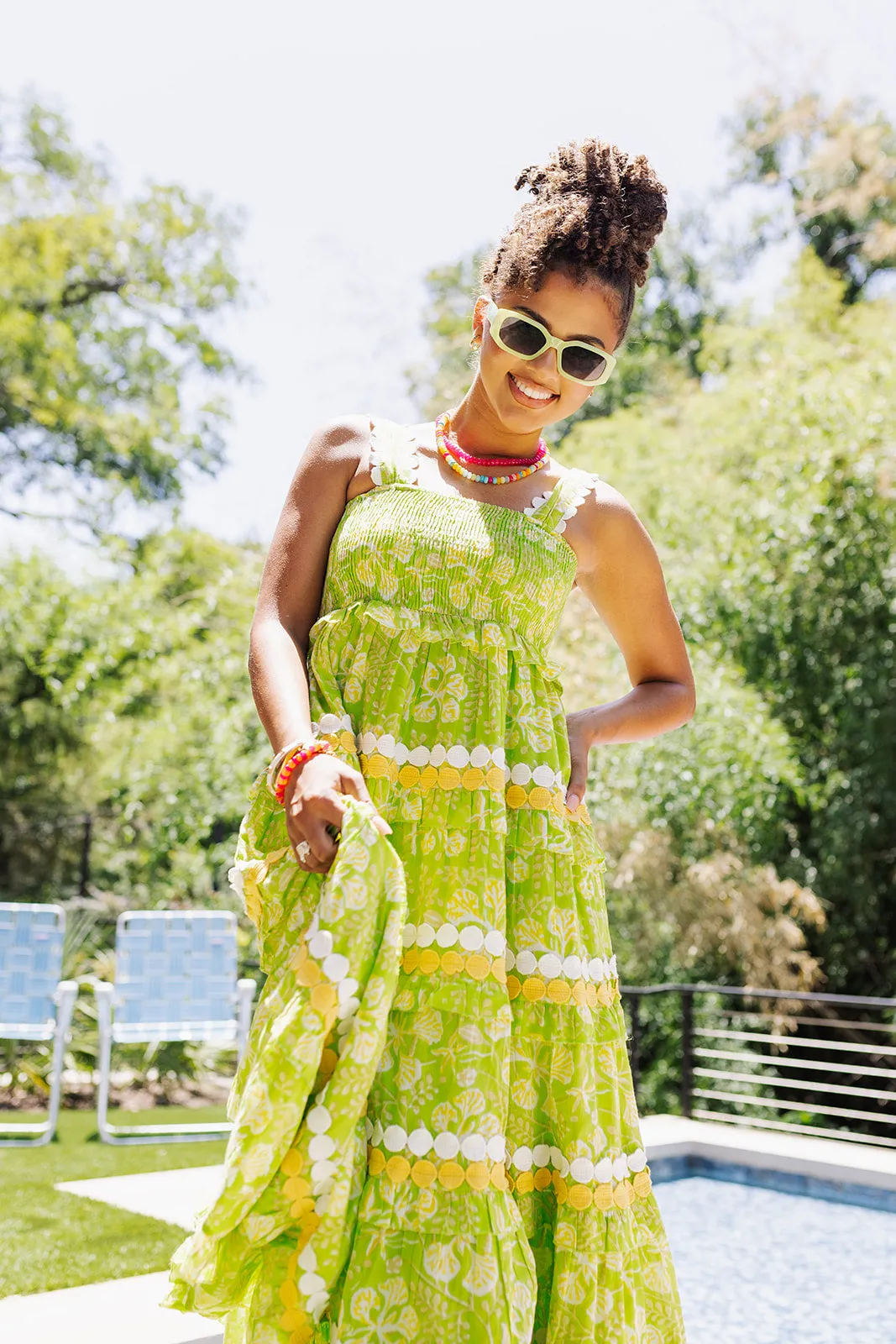 La Duni Maxi Dress - Lime