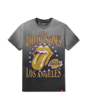 LA LAKERS X ROLLING STONES SUN DIPPED BINGHAM TEE