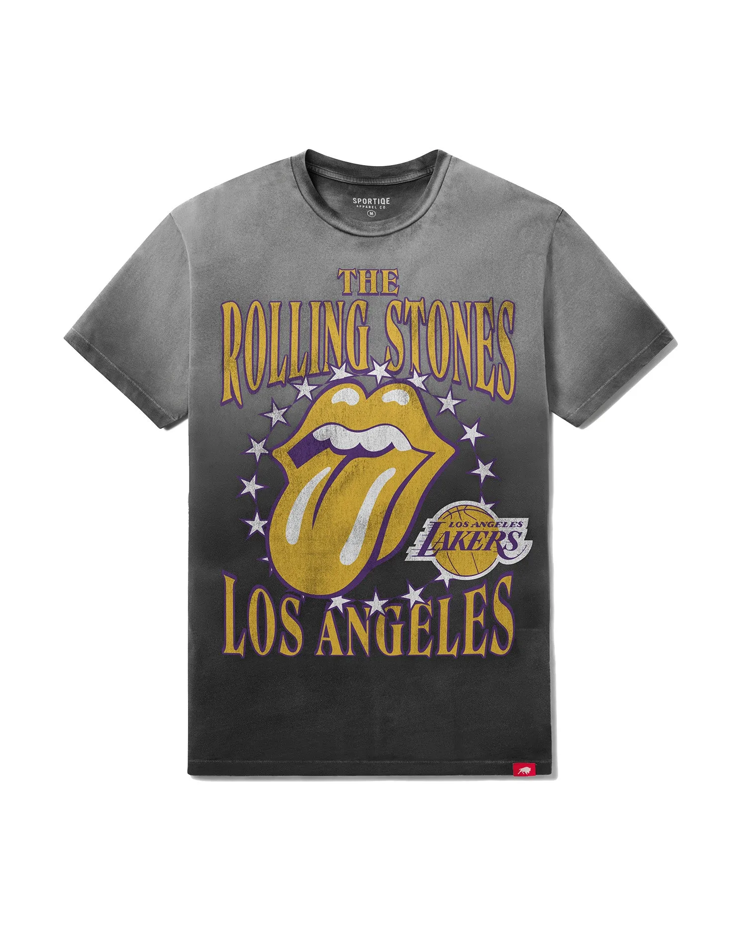 LA LAKERS X ROLLING STONES SUN DIPPED BINGHAM TEE