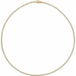 Lab-Grown Straight Line Tennis Necklace