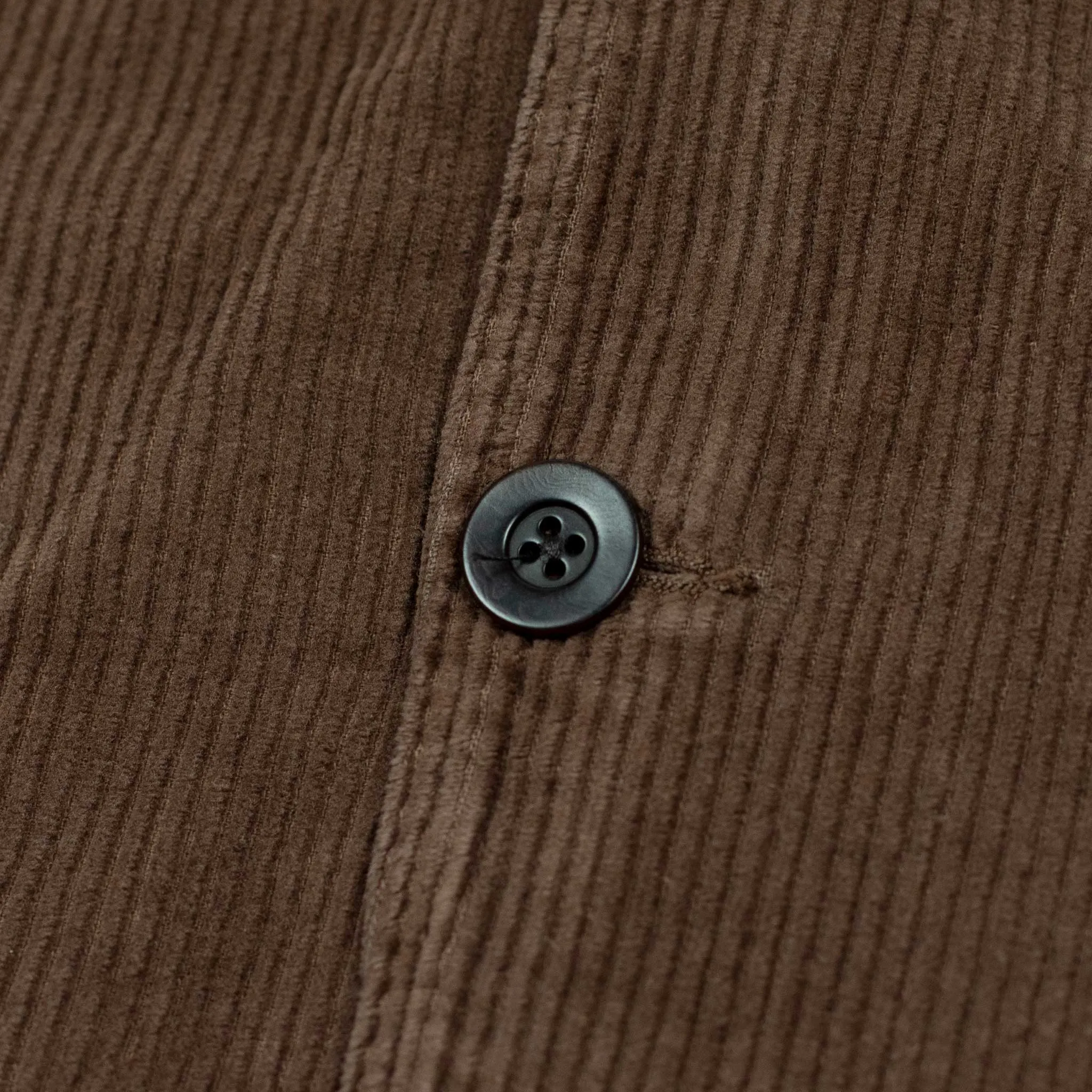 Labura chore coat in brown cotton corduroy