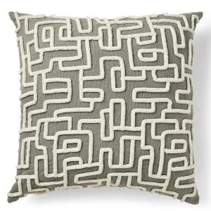 LABYRINTH PILLOW, GRAY