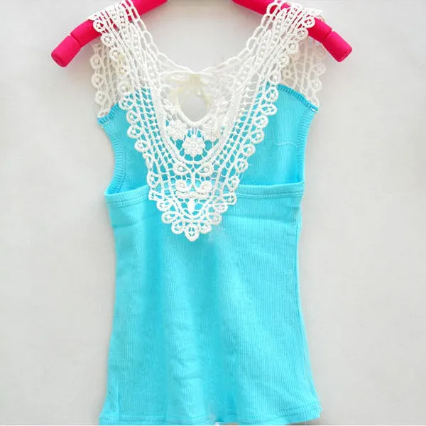 Lace Back Tank Top