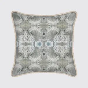 Lace Fan Pattern Silk Cushion