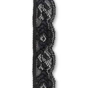 Lace Lingerie Elastic  - 3/4" Black