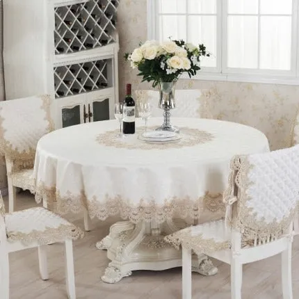 Lace round tablecloth