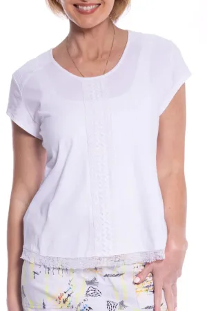 LACE TRIM TEE - CLM499