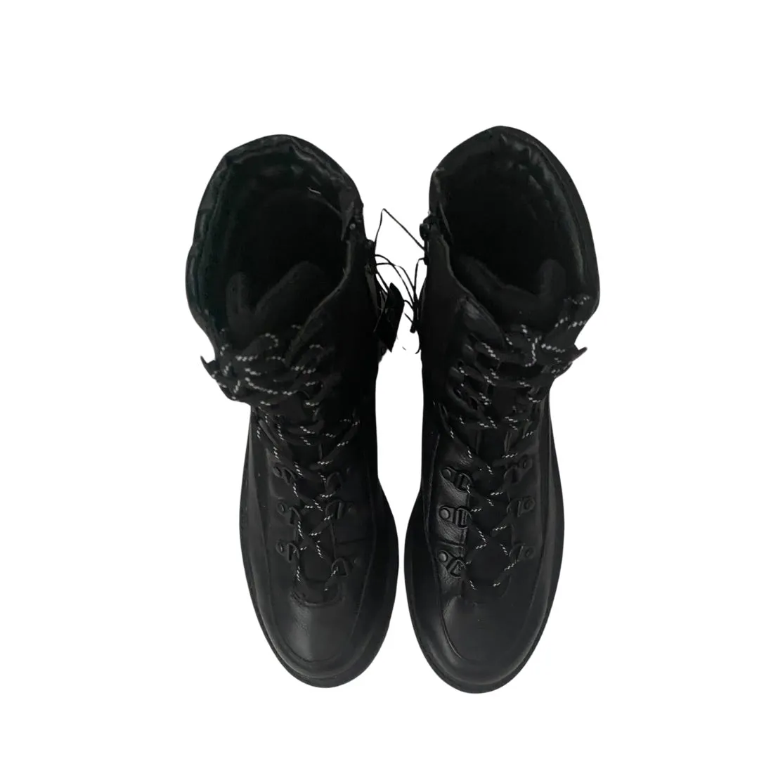 Lace-up Combat Ankle Boots Black SIZE 41