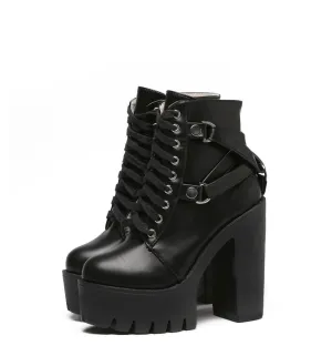 Lace Up Soft Punk Ankle Boots