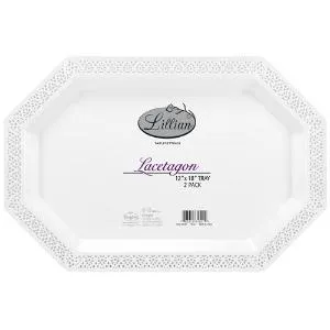 Lacetagon - 12"X18" Tray - 2 Count - Pearl (Case Qty: 48)