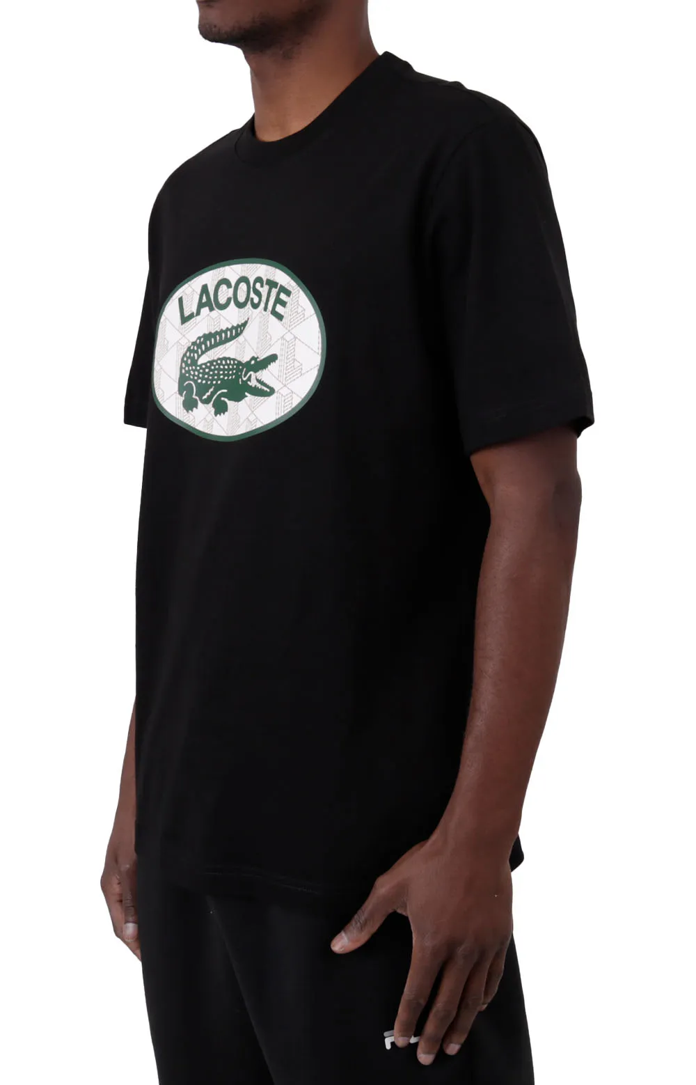 Lacoste Monogram Logo T-Shirt - Black