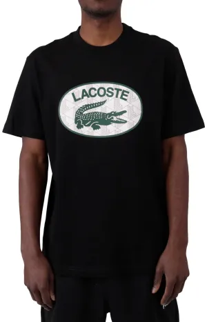 Lacoste Monogram Logo T-Shirt - Black