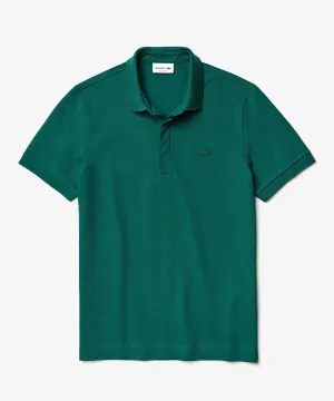 Lacoste Short Sleeve Regular Fit Stretch Cotton Paris Polo in Green